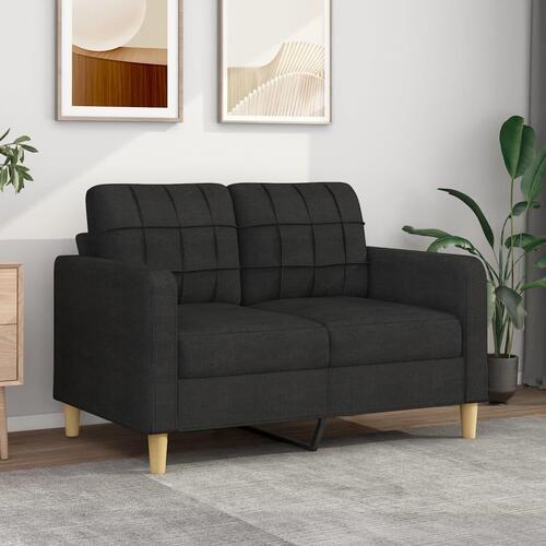 2-personers sofa 120 cm stof sort