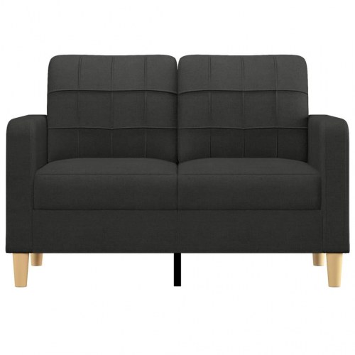2-personers sofa i stof - sort, sædebredde 120 cm