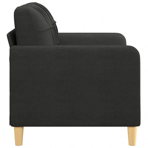 2-personers sofa i stof - sort, sædebredde 120 cm