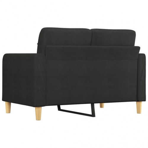 2-personers sofa i stof - sort, sædebredde 120 cm