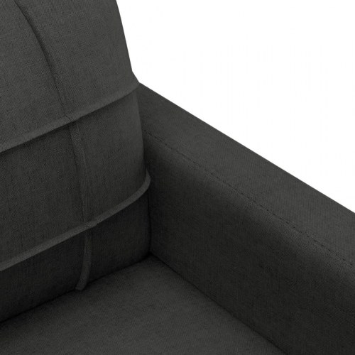 2-personers sofa i stof - sort, sædebredde 120 cm
