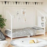 Sengeramme til juniorseng 90x190 cm massivt fyrretræ hvid