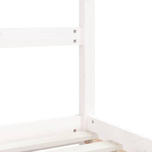 Sengeramme til juniorseng 90x190 cm massivt fyrretræ hvid