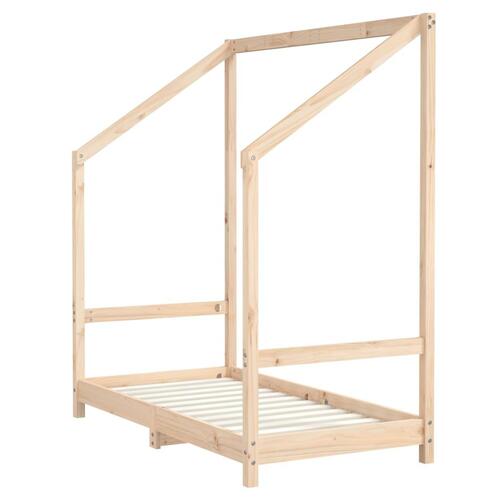 Sengeramme til juniorseng 70x140 cm massivt fyrretræ