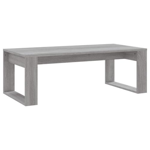 Sofabord 102x50x35 cm konstrueret træ grå sonoma-eg