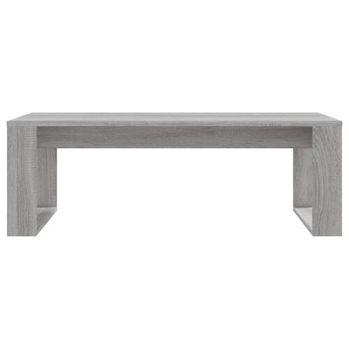 Sofabord 102x50x35 cm konstrueret træ grå sonoma-eg