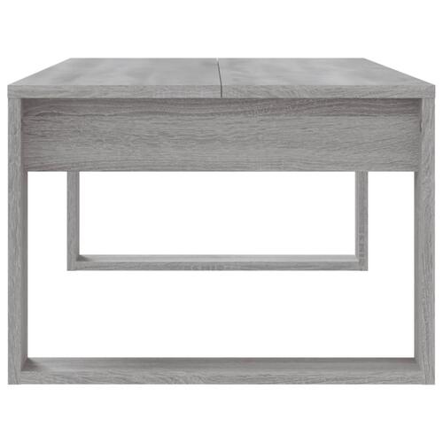 Sofabord 102x50x35 cm konstrueret træ grå sonoma-eg