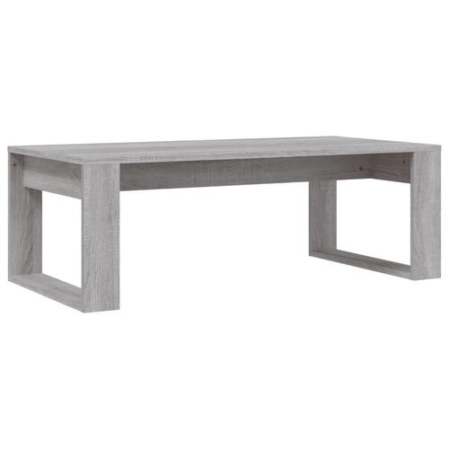 Sofabord 102x50x35 cm konstrueret træ grå sonoma-eg