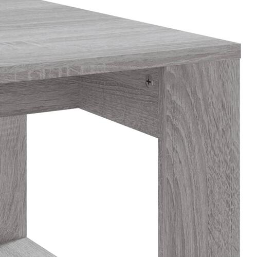 Sofabord 102x50x35 cm konstrueret træ grå sonoma-eg