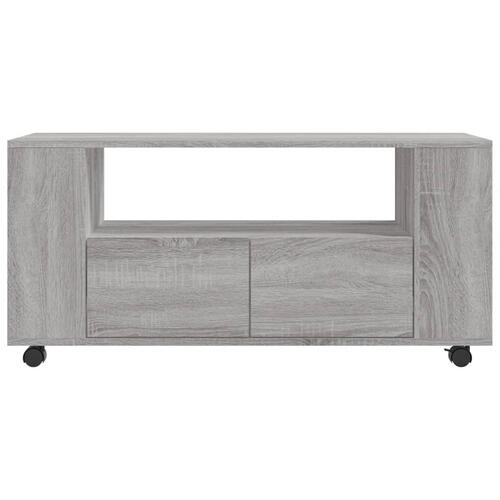 Tv-bord 102x34,5x43 cm konstrueret træ grå sonoma-eg