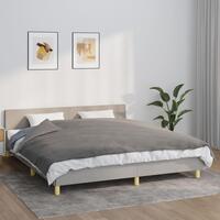 Tyngdetæppe med betræk 155x220 cm 7 kg stof grå