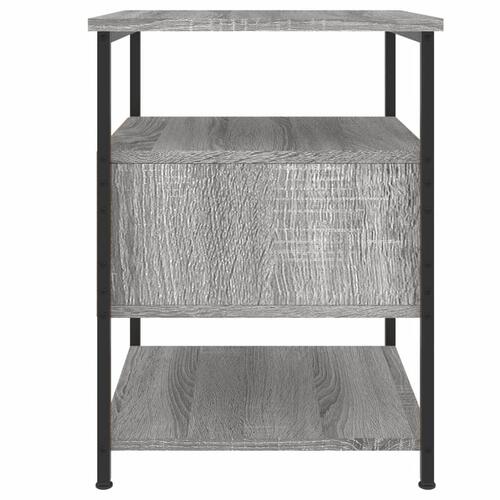 Sengeborde 2 stk. 40x42x56 cm konstrueret træ grå sonoma-eg