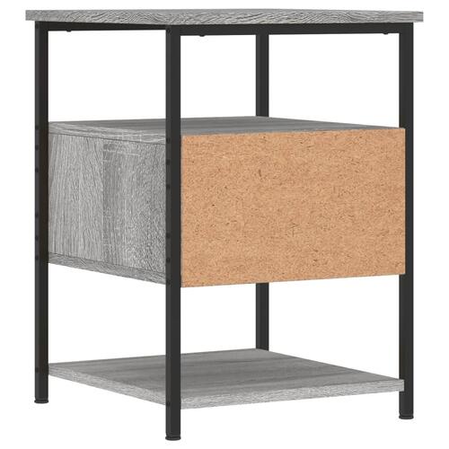 Sengeborde 2 stk. 40x42x56 cm konstrueret træ grå sonoma-eg