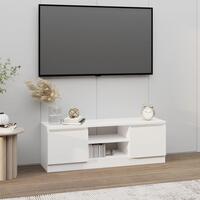 Tv-bord med låge 102x30x36 cm hvid