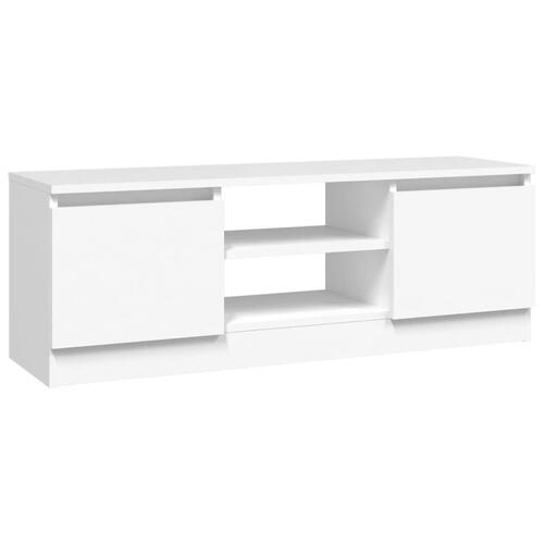 Tv-bord med låge 102x30x36 cm hvid