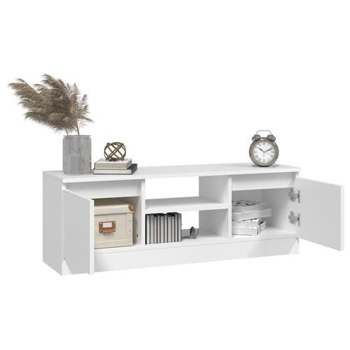 Tv-bord med låge 102x30x36 cm hvid