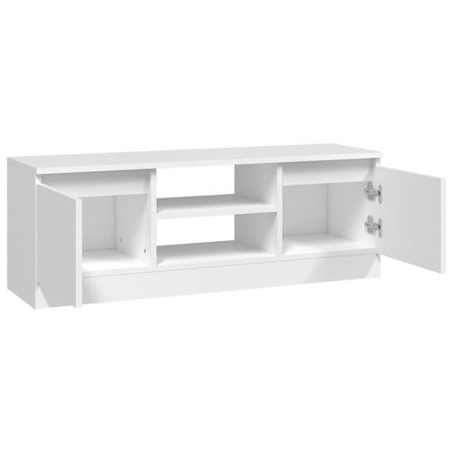 Tv-bord med låge 102x30x36 cm hvid
