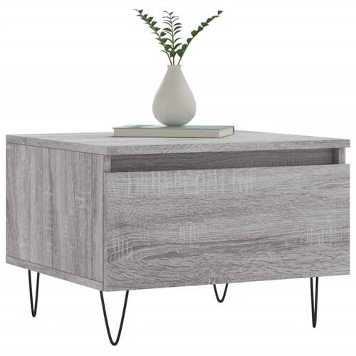 Sofaborde 2 stk. 50x46x35 cm konstrueret træ grå sonoma-eg