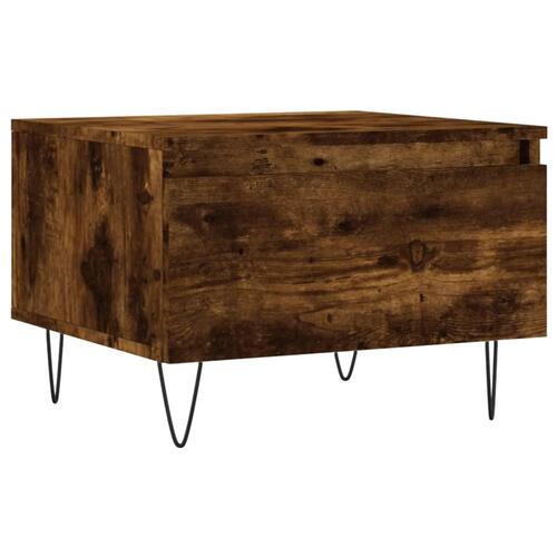 Sofaborde 2 stk. 50x46x35 cm konstrueret træ røget egetræsfarve