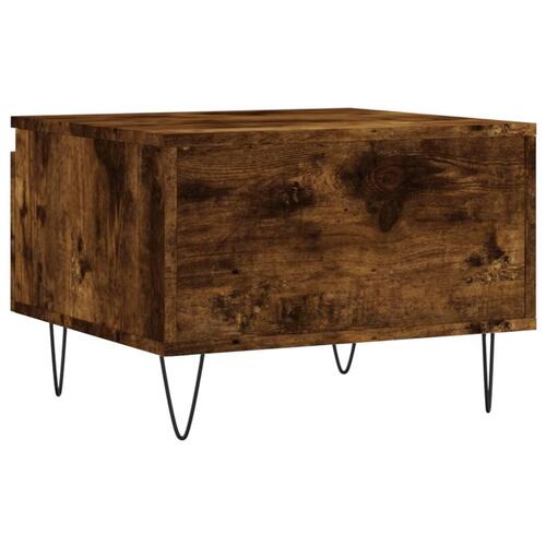 Sofaborde 2 stk. 50x46x35 cm konstrueret træ røget egetræsfarve