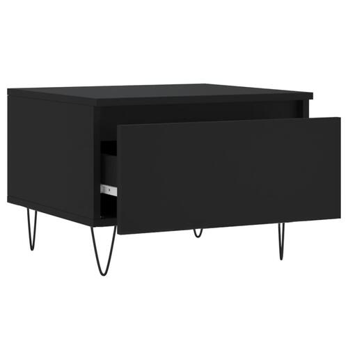 Sofaborde 2 stk. 50x46x35 cm konstrueret træ sort