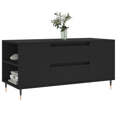 Sofabord 102x44,5x50 cm konstrueret træ sort
