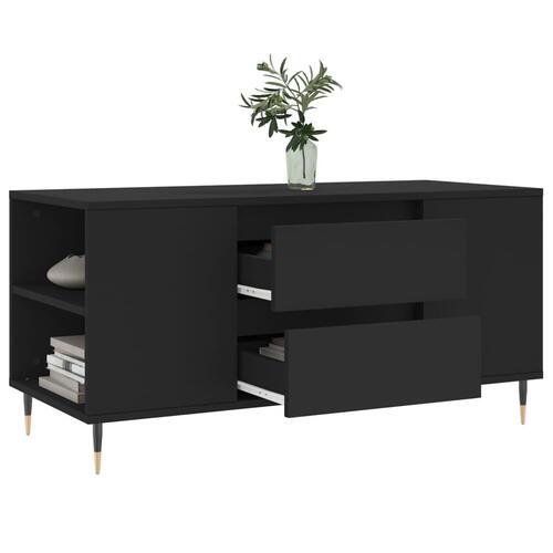 Sofabord 102x44,5x50 cm konstrueret træ sort