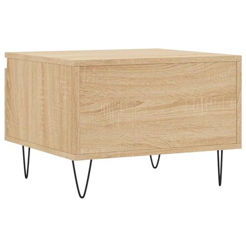 Sofaborde 2 stk. 50x46x35 cm konstrueret træ sonoma-eg