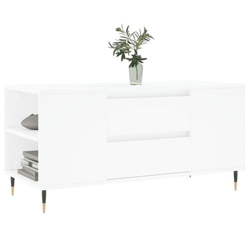 Sofabord 102x44,5x50 cm konstrueret træ hvid