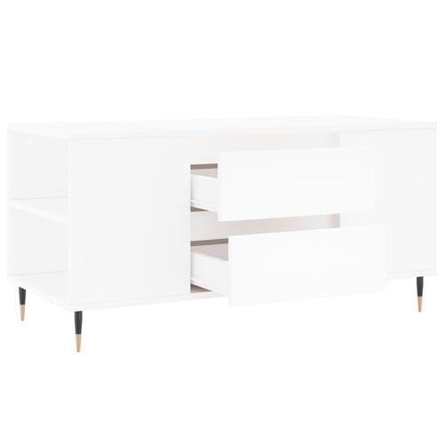 Sofabord 102x44,5x50 cm konstrueret træ hvid