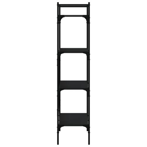 Bogreol med 4 hylder 56x31,5x138,5 cm konstrueret træ sort