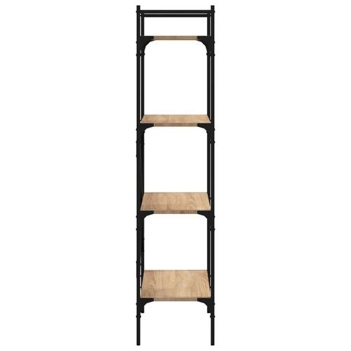 Bogreol med 4 hylder 56x31,5x138,5 cm konstrueret træ sonoma-eg