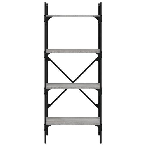 Bogreol 56x31,5x138,5 cm 4 hylder konstrueret træ grå sonoma-eg