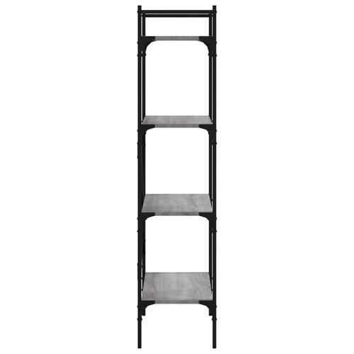 Bogreol 56x31,5x138,5 cm 4 hylder konstrueret træ grå sonoma-eg