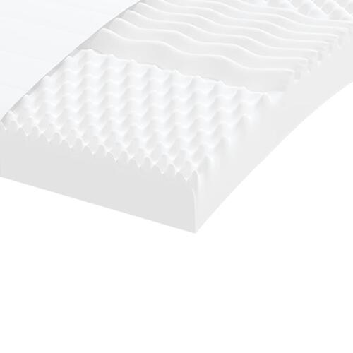 Skummadras 200x200 cm 7 zoner hårdhed 20 ILD hvid