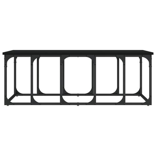 Sofabord 100x50x35,5 cm konstrueret træ sort