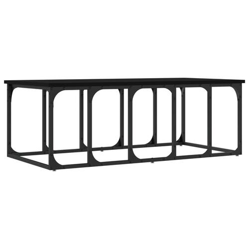 Sofabord 100x50x35,5 cm konstrueret træ sort