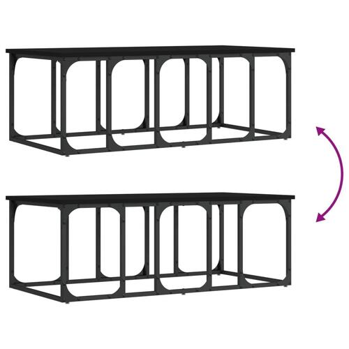 Sofabord 100x50x35,5 cm konstrueret træ sort