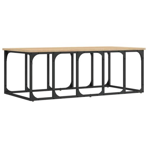 Sofabord 100x50x35,5 cm konstrueret træ sonoma-eg