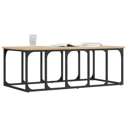 Sofabord 100x50x35,5 cm konstrueret træ sonoma-eg