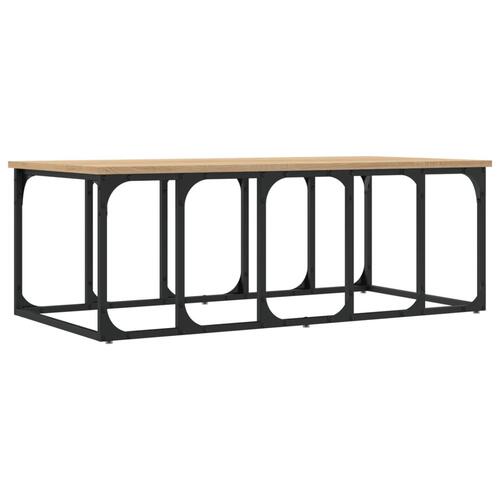 Sofabord 100x50x35,5 cm konstrueret træ sonoma-eg
