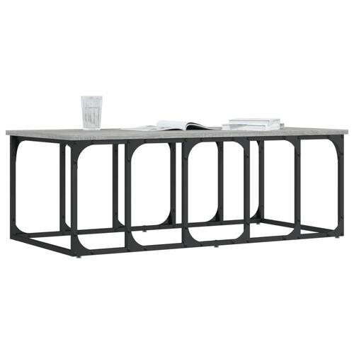 Sofabord 100x50x35,5 cm konstrueret træ grå sonoma-eg