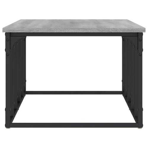 Sofabord 100x50x35,5 cm konstrueret træ grå sonoma-eg