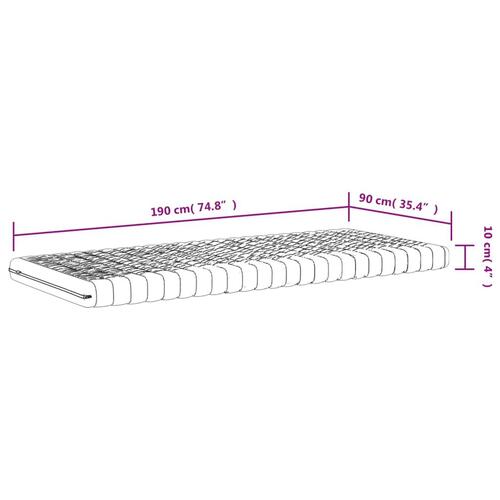 Skummadrasser 2 stk. 90x190 cm 7 zoner hårdhed 20 ILD hvid