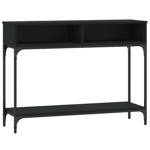 Konsolbord 100x30,5x75 cm konstrueret træ sort