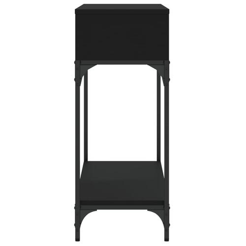 Konsolbord 100x30,5x75 cm konstrueret træ sort