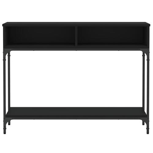 Konsolbord 100x30,5x75 cm konstrueret træ sort