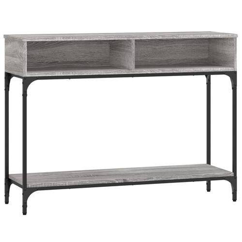 Konsolbord 100x30,5x75 cm konstrueret træ grå sonoma-eg