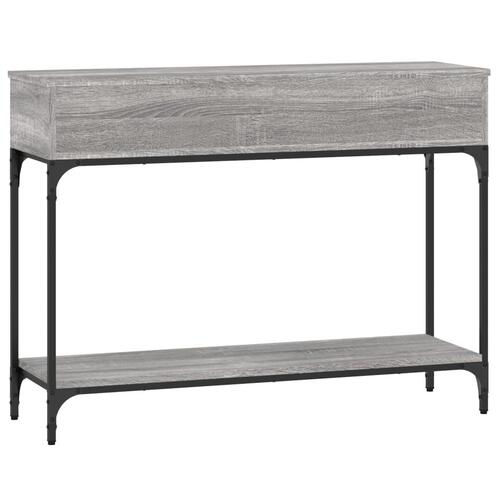 Konsolbord 100x30,5x75 cm konstrueret træ grå sonoma-eg