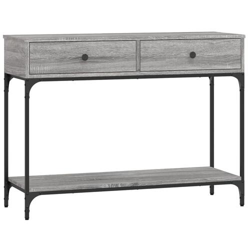 Konsolbord 100x34,5x75 cm konstrueret træ grå sonoma-eg